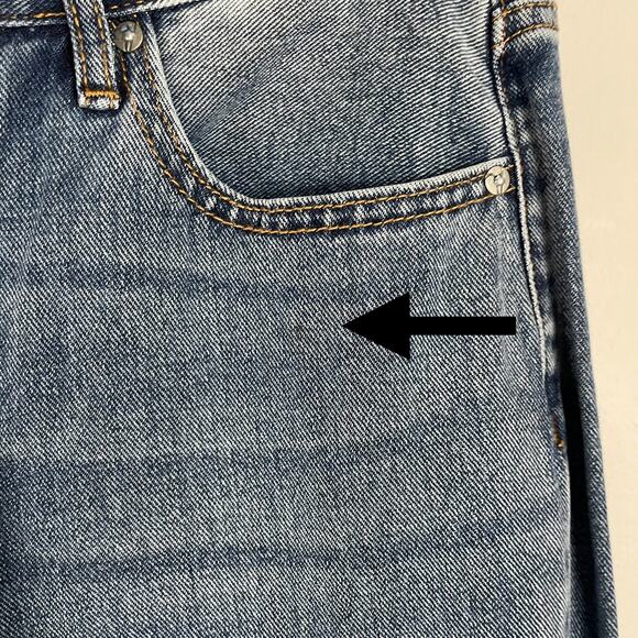 Vigoss Royce 70s Stovepipe Straight Leg Jeans Size 29 Medium Wash Distressed - Picture 13 of 13